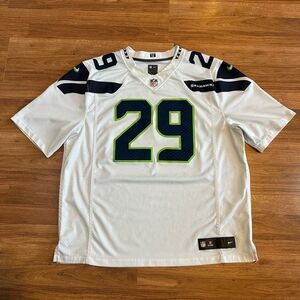 Nike NFL Seattle Seahawks Jersey White Ear Thomas III 29 | Men Size